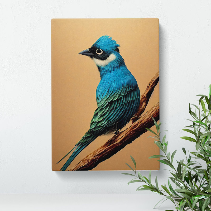 Alert Bird - Print, No Matte, 50cm H x 35cm W x 3cm D, Wrapped Canvas