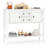 Buffet Sideboard Cabinet Entryway Console Table with 2 Doors and 2 Drawers White-1849609018