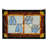 26.5"W X 17.5"H Deer & Cougar Tracks Stained Glass Window