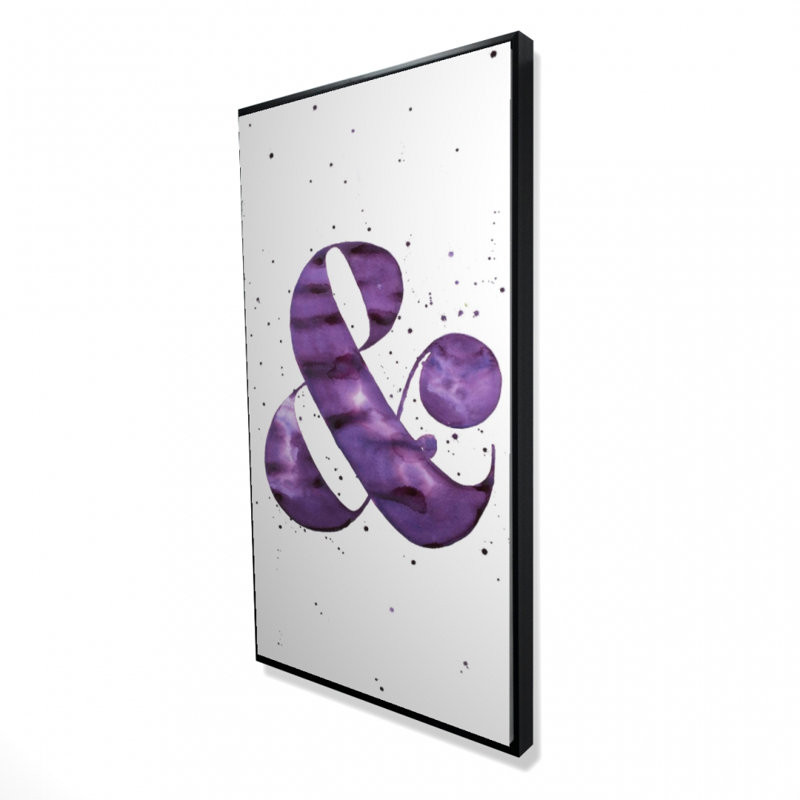 Ampersand Purple Print On Canvas, H 48 po x l 24 po