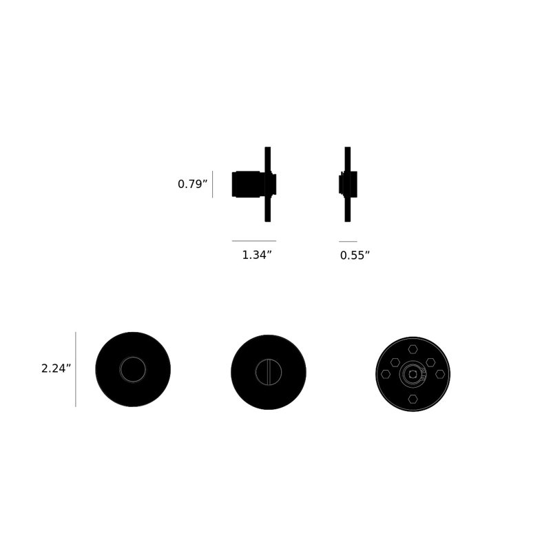 Thumbturn Lock / Cross, Steel