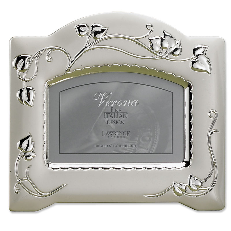 Satin Silver Metal Embossed Picture Frame