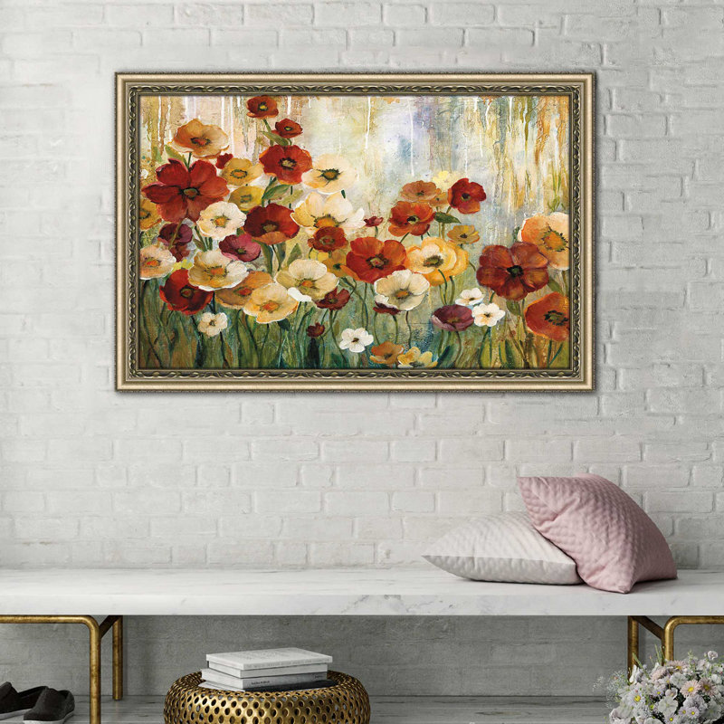 «Garden View», reproduction de peinture à l'huile encadrée, H 21,5 po x l 27,5 po x P 0,75 po