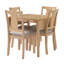 Ensemble de table de salle à manger 5 pièces avec 4 chaises rembourrées-133043550