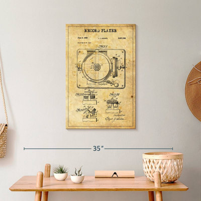 Disque tourne-disque brevet sur toile