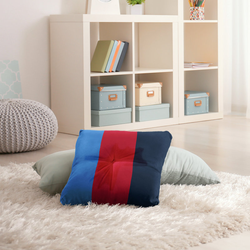  Coussin de sol touffeté, 30 po x 30 po, Rouge