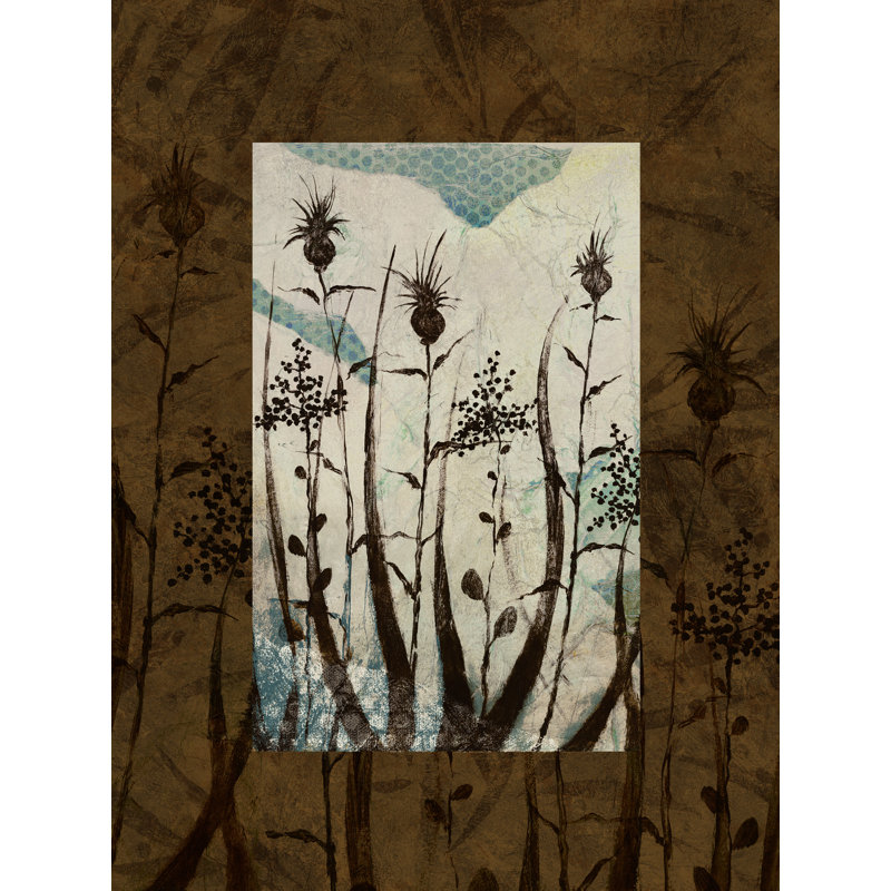 «Brown and Blue Weeds», reproduction sur toile tendue, H 16 po x l 12 po