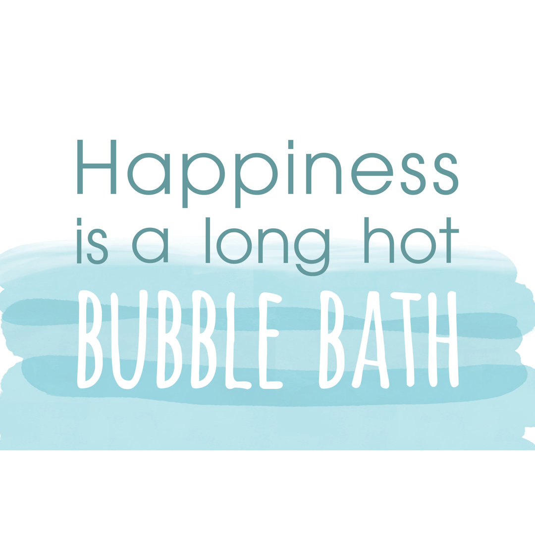 Happy Bubbles - Textual Art Print