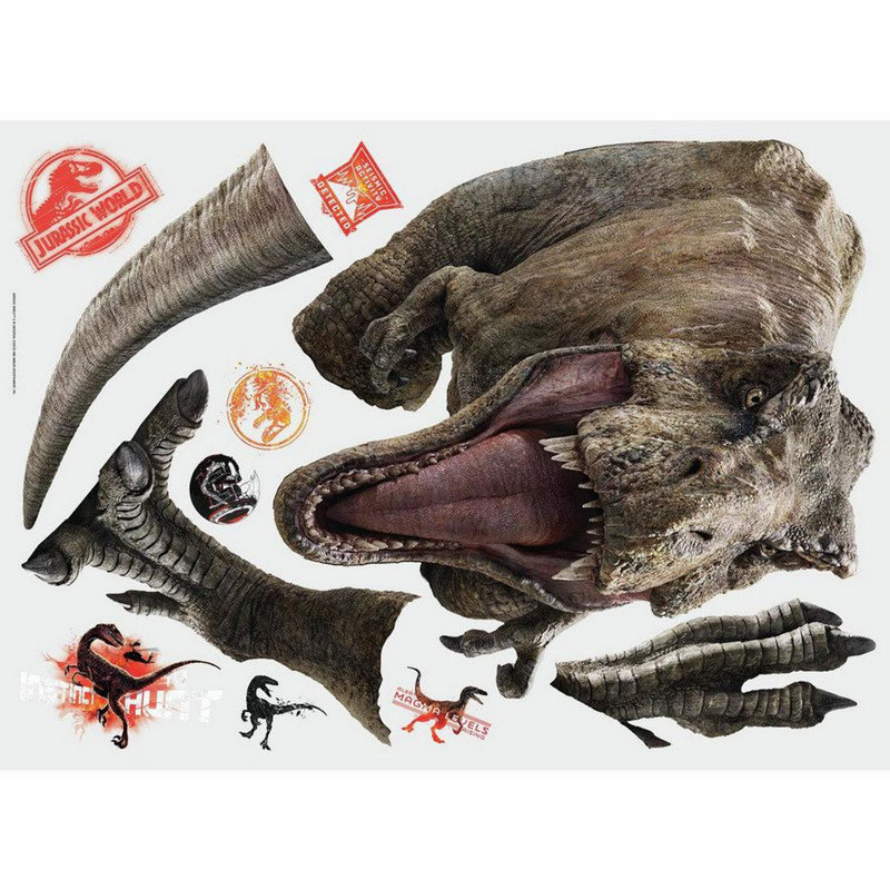 Autocollants muraux géants T-Rex de Jurassic World Fallen Kingdom par RoomMates