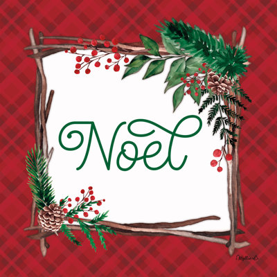 «Noel with Pinecones» par Mollie B. - Impression sur toile tendue