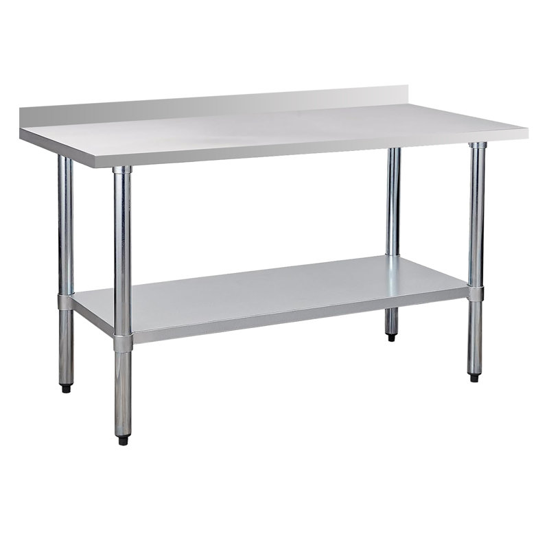 Table de travail commerciale en acier inoxydable, H 36 po x L 60 po x l 24 po