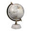 Sculpture en forme de globe décoratif avec base en marbre pour la décoration intérieure - Accent moderne pour le salon, le bureau ou la tablette - 10 po-767759803