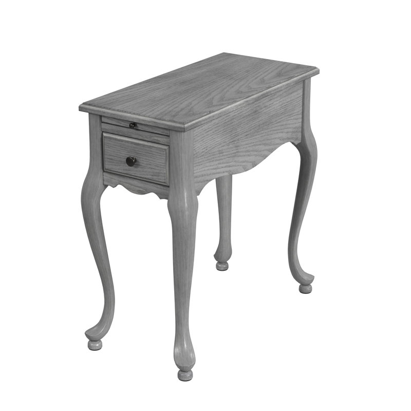 Croydon One Drawer with Pullout Side Table, Olive Ash Burl