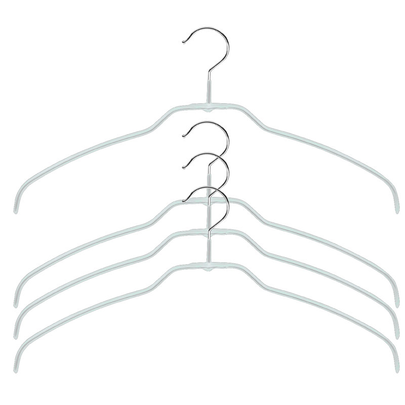 Cintre silhouette ultra mince pour robe / chandail / chandail, Blanc