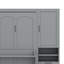 Lit escamotable mural multifonctionnel pliable avec placard, tiroirs et tablettes-121053861
