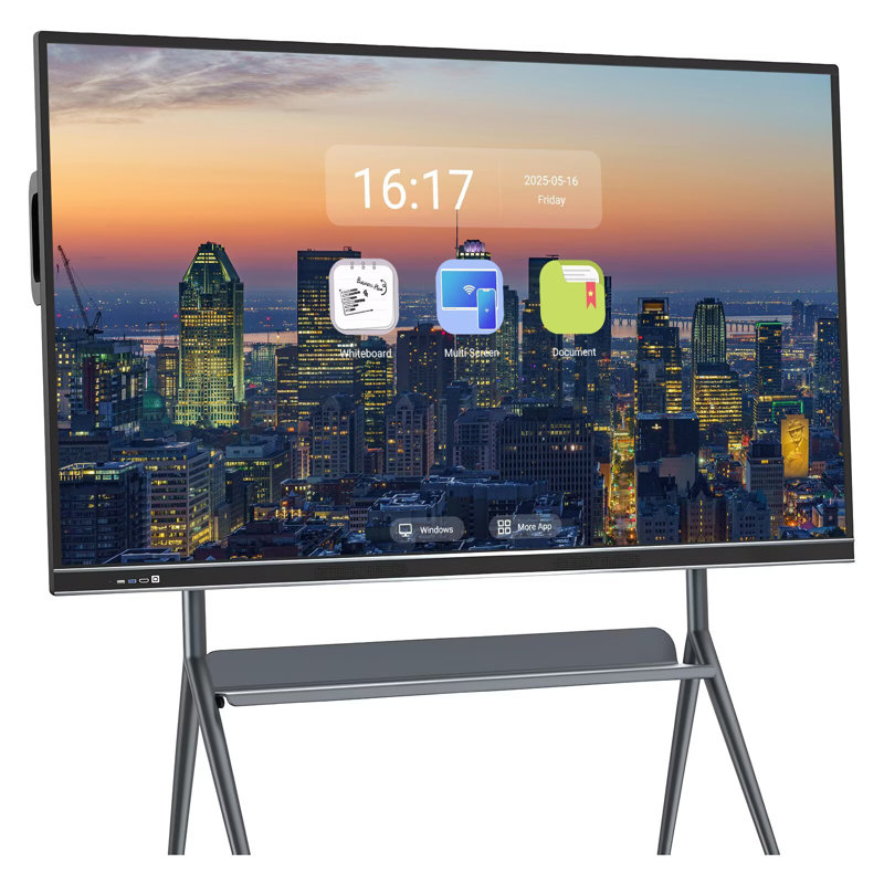 Solde JYXCN! Tableau blanc interactif tout-en-un à écran tactile 75 pouces avec système double Smart Board, partage de nuage en tout temps, idéal pour les fiançailles en classe, bureau (avec fixation murale incluse)