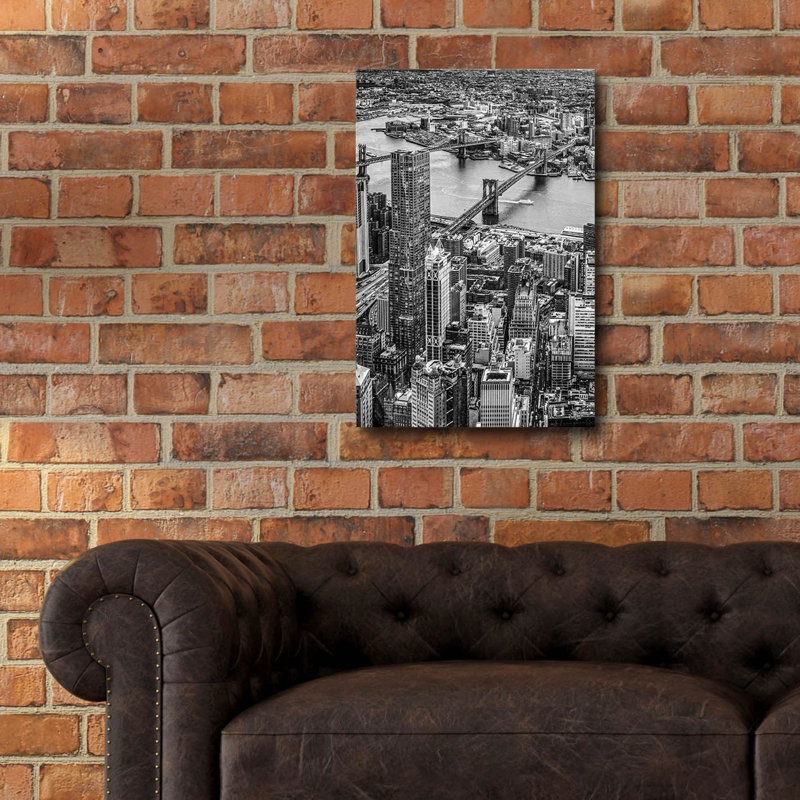  «Cityscape» par Donnie Quillen, art mural en verre acrylique, 16 po x 24 po, H 24 po x l 16 po