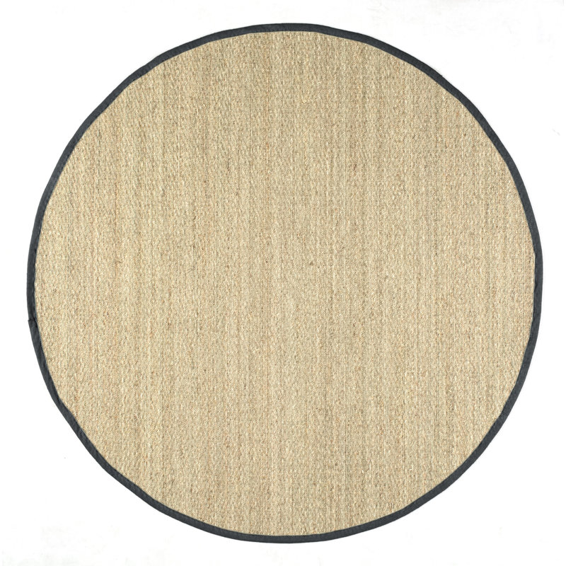 Nasim Flatweave Farmhouse Seagrass Tan Rug, Round 4'