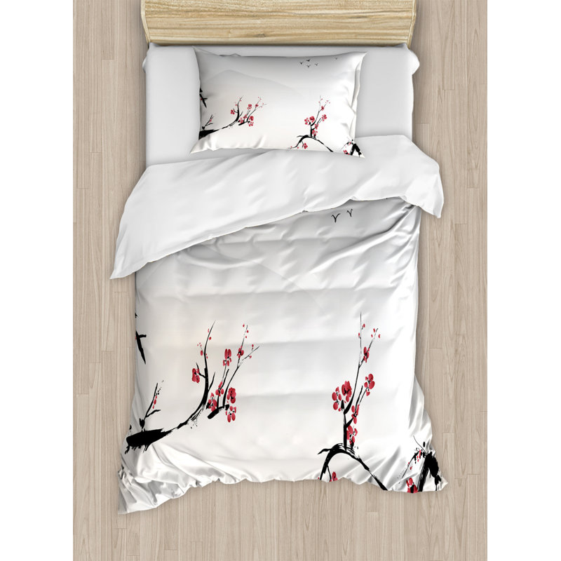 Eclectic Polyester Floral Duvet Cover