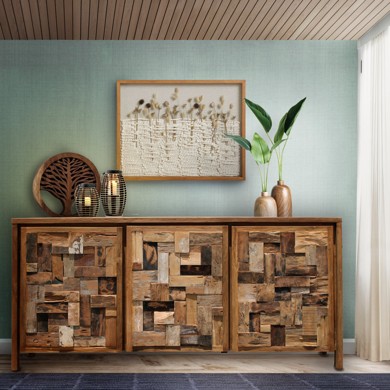 Crédence en bois teck large 71" Hartly