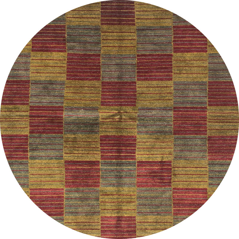 Abstract Indoor Rug, Round 7'
