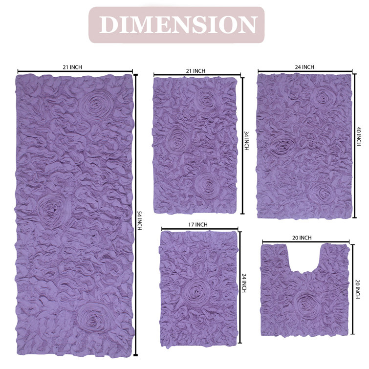 HOME WEAVERS INC Waterford Collection Purple 17 in. x 24 in