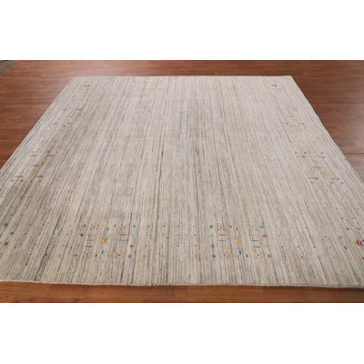 Earth Tone Gabbeh Indian Square Rug 8x8