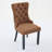 High-End Tufted Solid Wood Linen Dining Chair With Wood Legs Nailhead Trim 2-Pcs Set-883621108