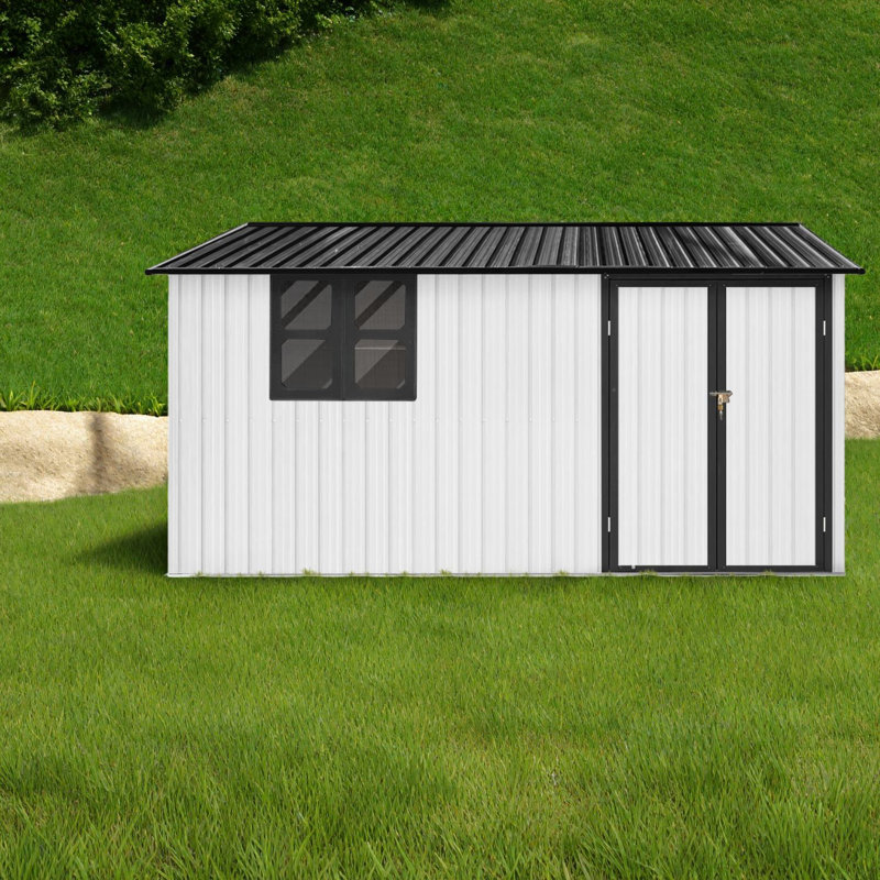 Spacious Metal Sheds With Storage Features, Modern Design For Gardens