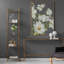 Console 56,5 x 14 x 30 po or antique, plateau en miroir