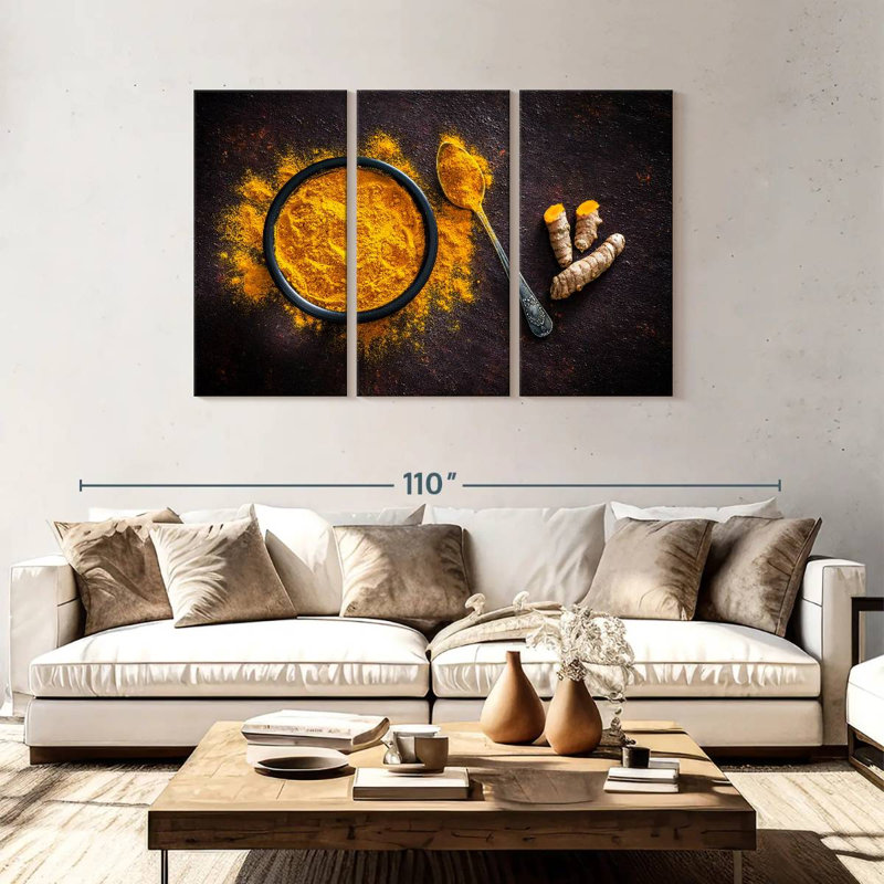 Yarlin Turmeric Powder Bowl, 48" H x 74" W