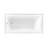 Kingston Brass Aqua Eden 60-Inch Acrylic Rectangular 3-Wall Alcove Tub, Hand Drain-106973555-106973554