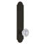 Grandeur Arc Tall Plate Privacy with Versailles Crystal Door Knob-1803944526-1803944530