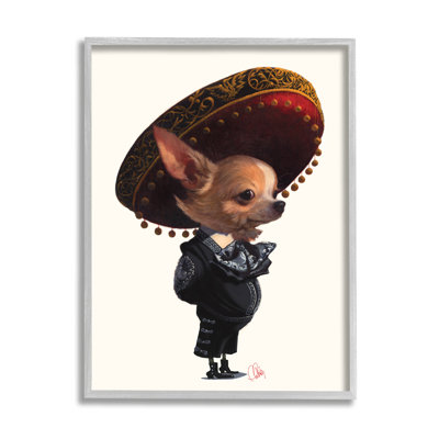 Mariachi Chihuahua avec Sombrero - impression