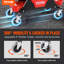 17 Storeys Mechanics Stool, 300 LBS Capacity Rolling Mechanic Seat
