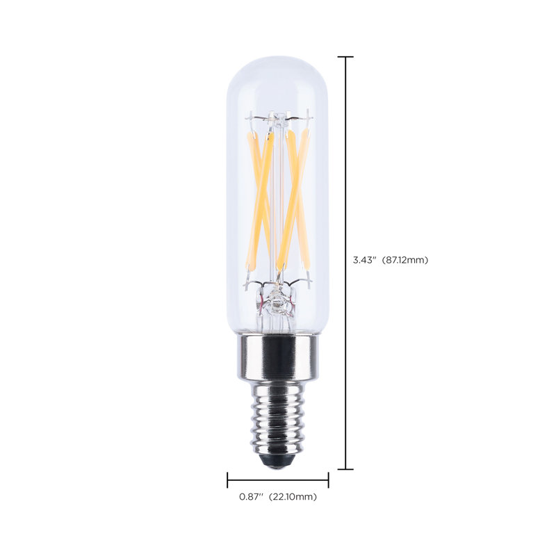 4 Watt T6 LED 3000K CCT Candelabra Base Dimmable 120 Volt, 2700 Kelvins