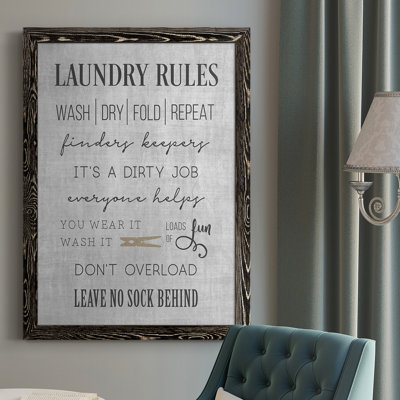 Keeley Neutral Laundry Rules, reproduction d'art sur toile