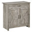 Buffet rustique de style campagnard avec portes de grange, rangement spacieux et tablettes réglables pour la cuisine ou le salon-1032913767