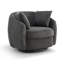 Fauteuil d'appoint pivotant moderne de 38 po de large avec rangement sous le siège et 2 coussins amovibles (ensemble de 2)-343725375