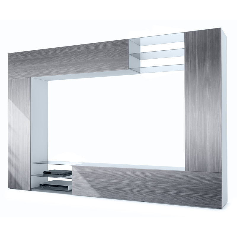 Duval Entertainment Center for TVs up to 78", Avola anthracite/White (matt), No