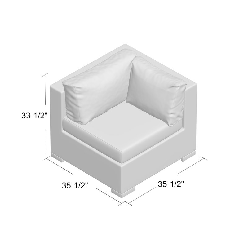 Canapé modulaire d'extérieur Convene, Rouge