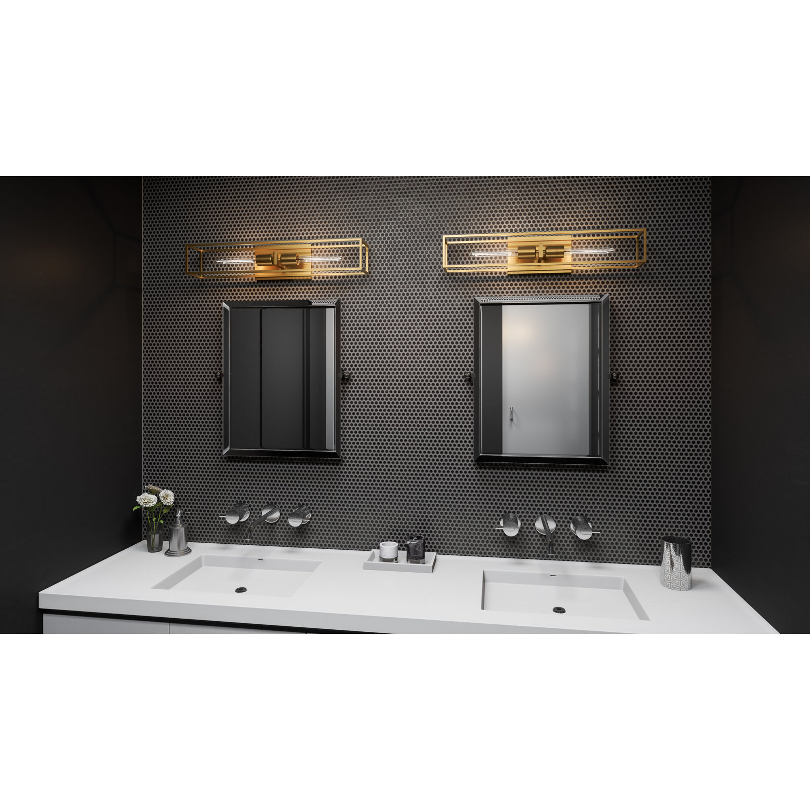 Memphis 2 Light Transparent Dimmable Vanity Light