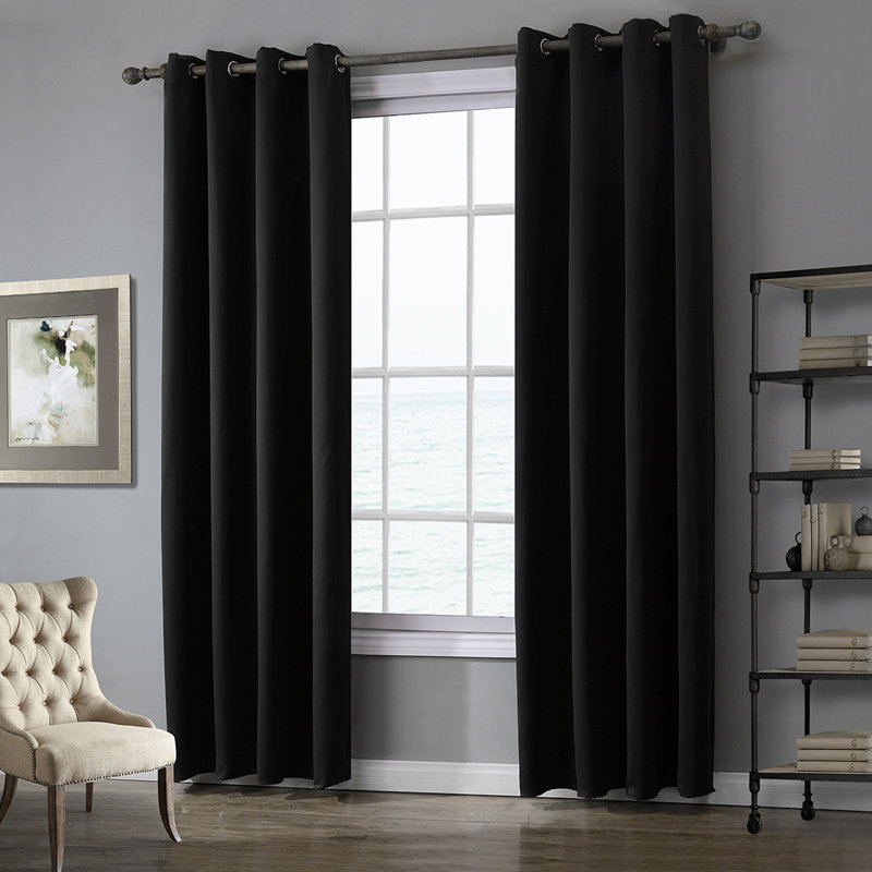 1/2 rideaux imperméables et bloquant le soleil d'extérieur / d'intérieur - 2, Platinum, L 54 po x L 84 po