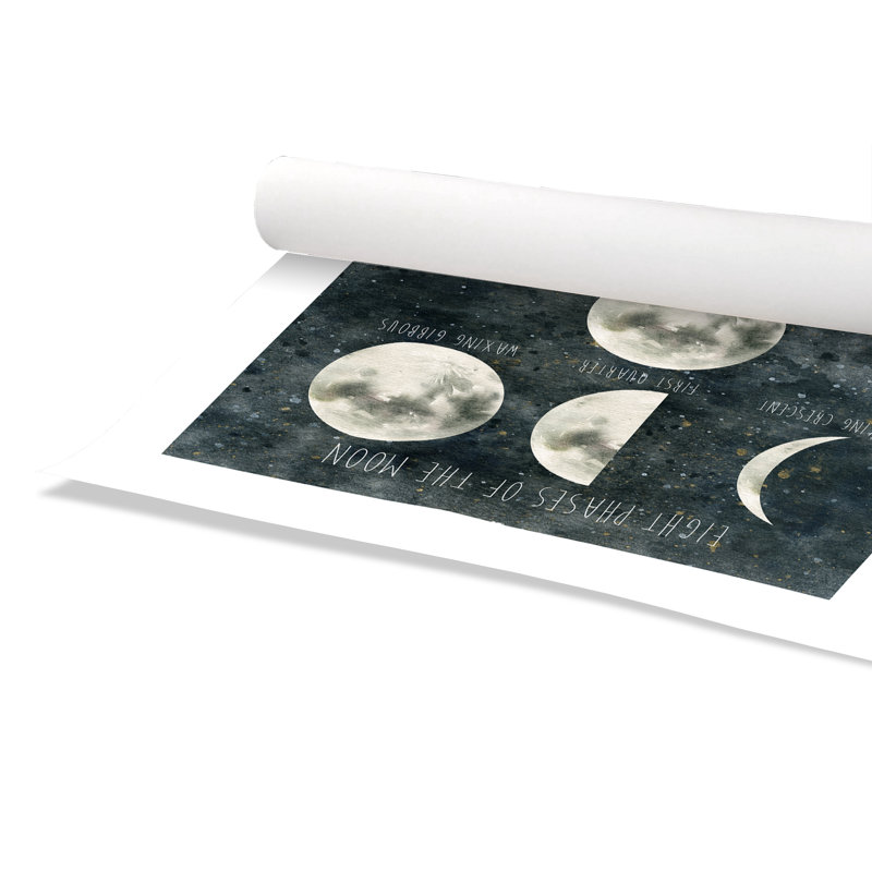 Impression sur papier Rolled Phases of the Moon, H 24 po x l 20 po x P 1 po