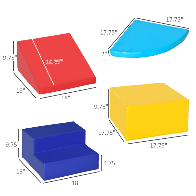 Multicolor Foam Play Set for Toddlers with Climbing Blocks