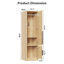 Armoire penderie avec miroir et tablettes de rangement