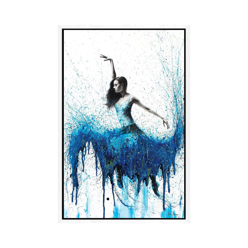 Rising Moonstone Dance by Ashvin Harrison - Print on Canvas, White Framed, 152.5 cm H x 101.5 cm W