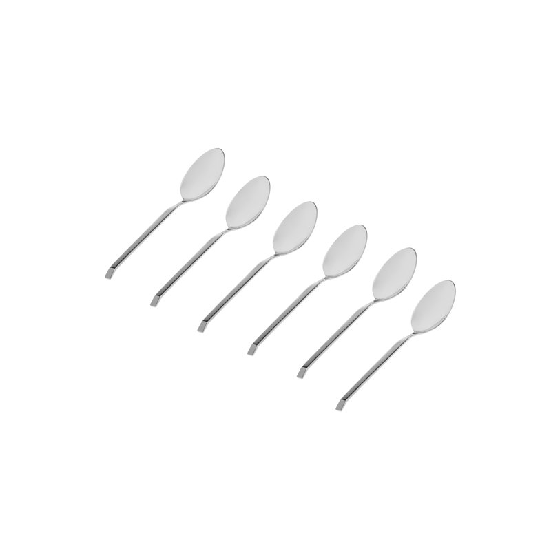 Ensemble de 6 cuillères à café en acier inoxydable Lily 18/0