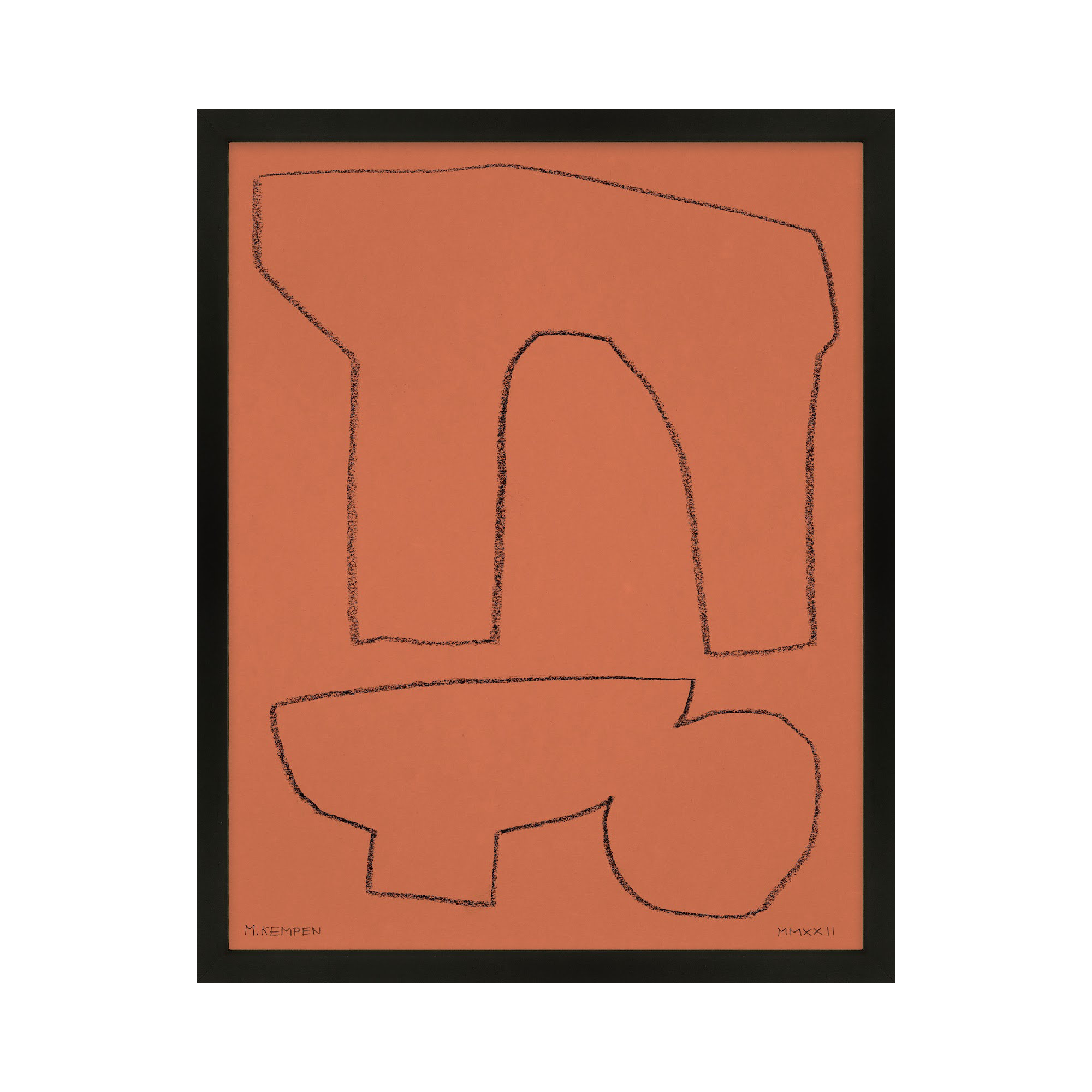 Earth 1 by Michael Kempen, 20" W x 25" H, Black Framed