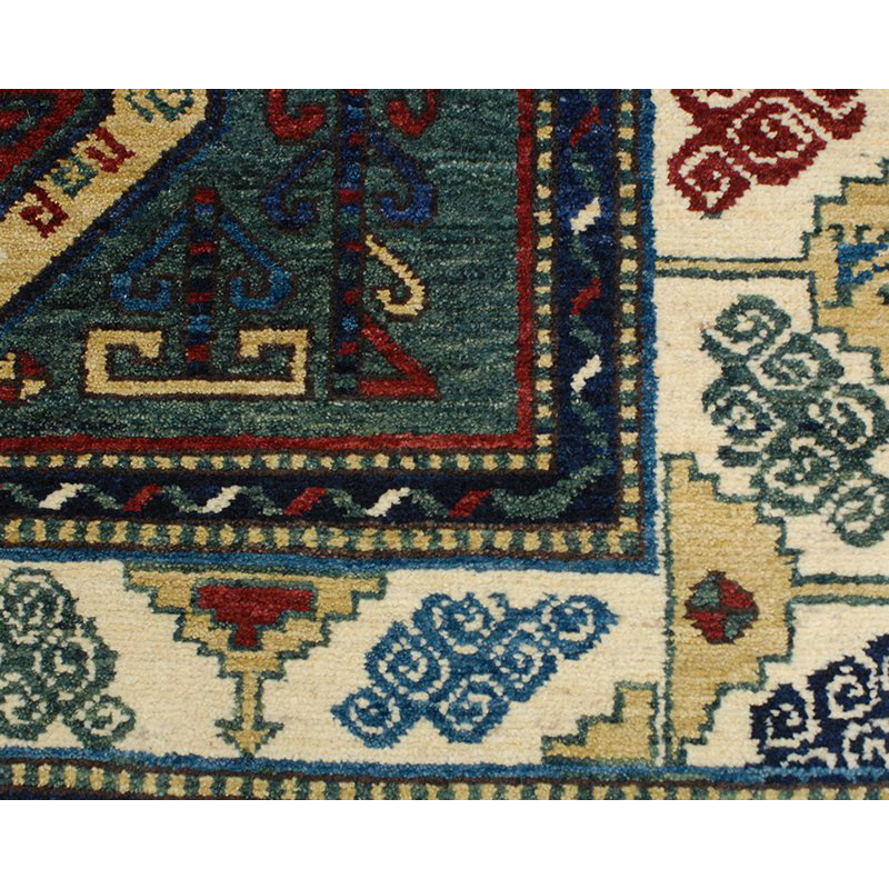 Sevan Wool Southwestern Area Rug in Beige/Green